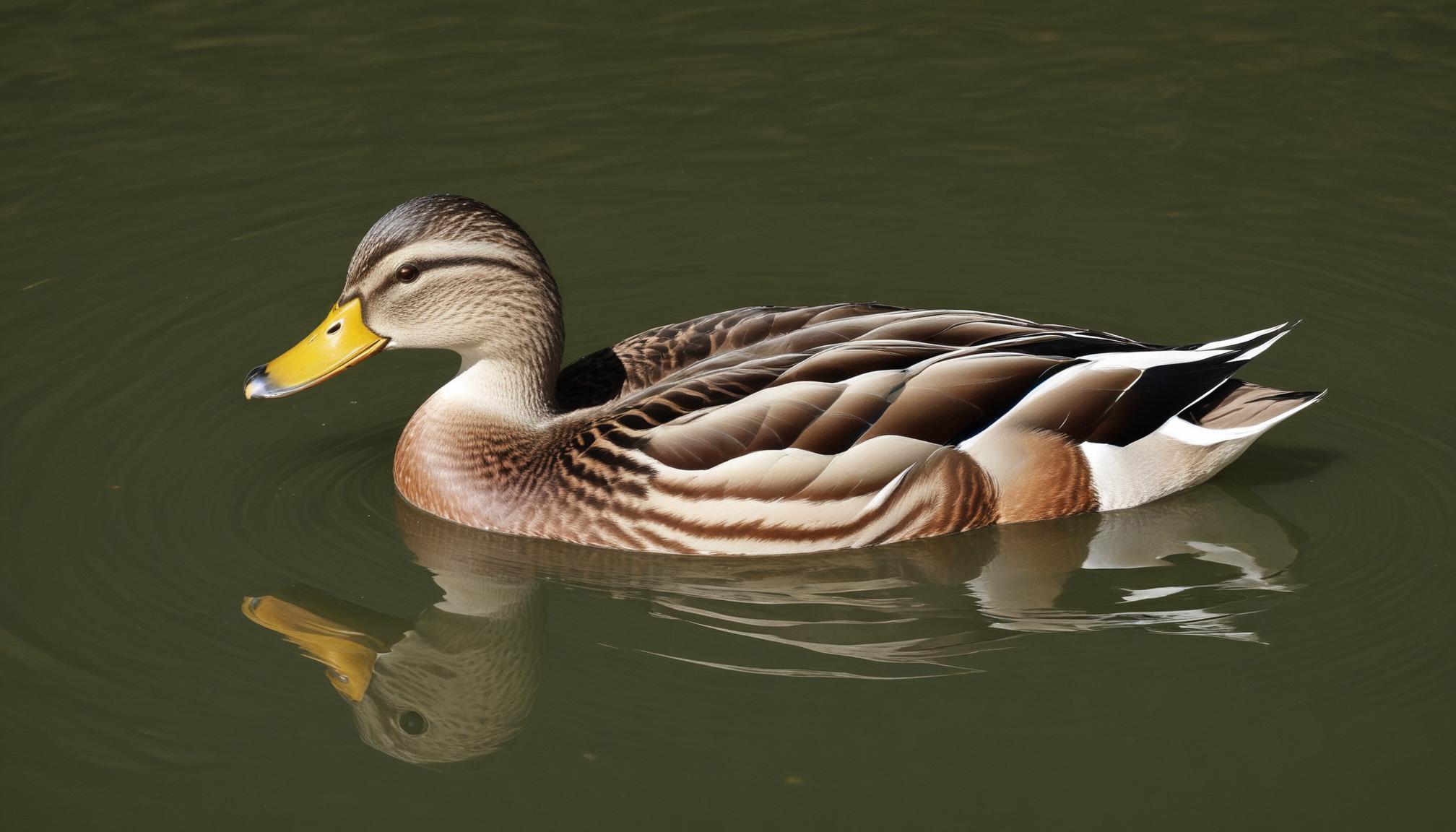 Duck swimming in pond Duck swimming in pond