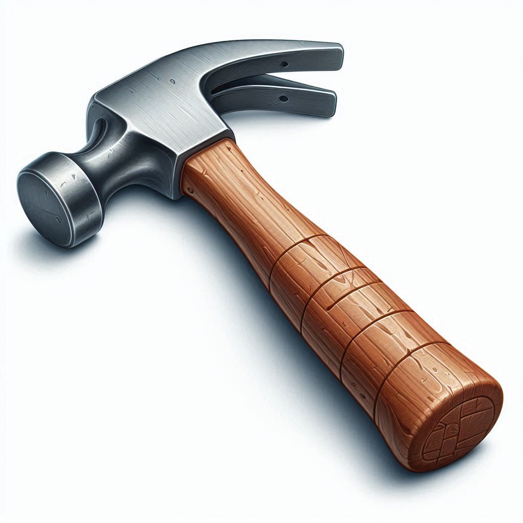 Claw hammer isolated on white Claw hammer isolated on white