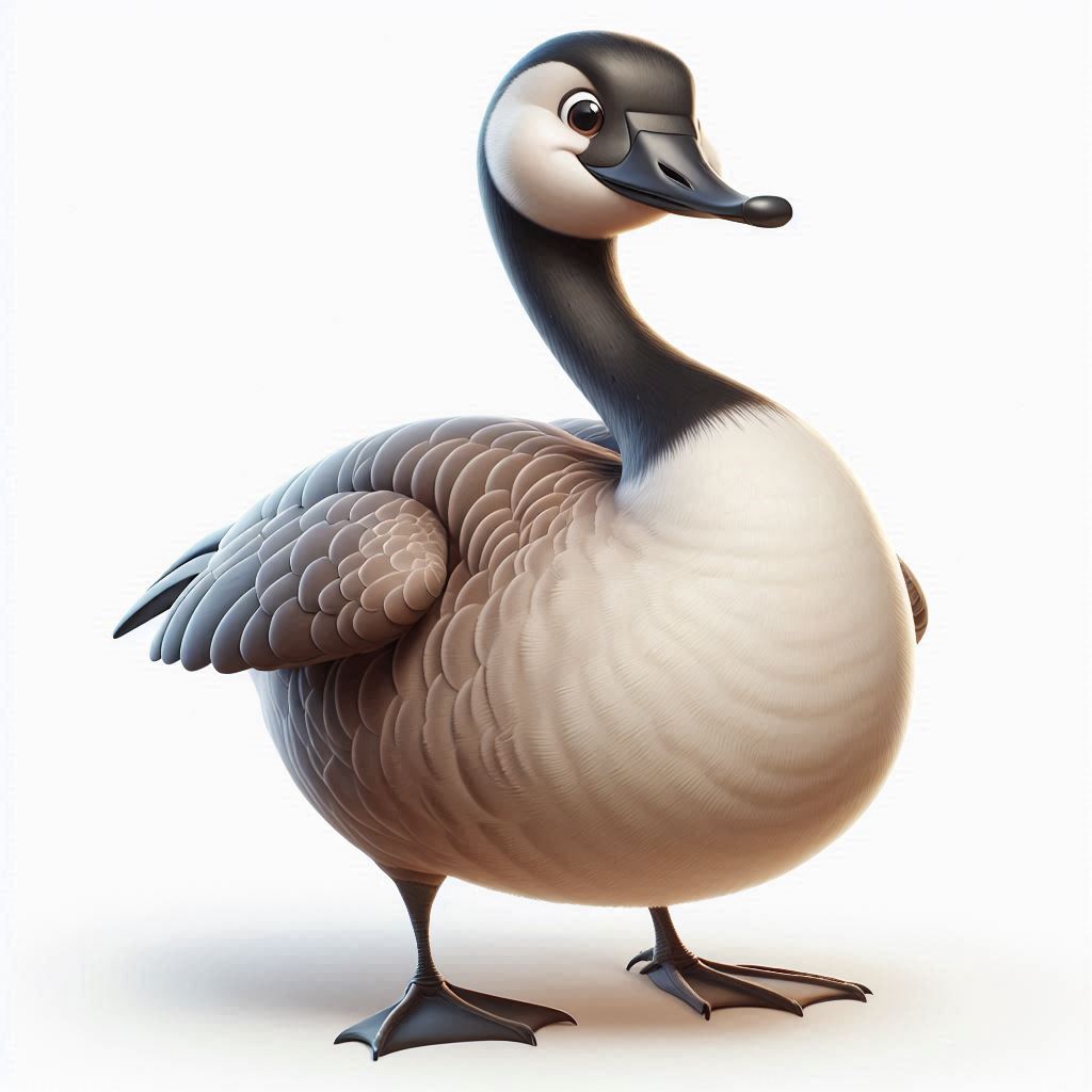 Cartoon canada goose portrait Cartoon canada goose portrait