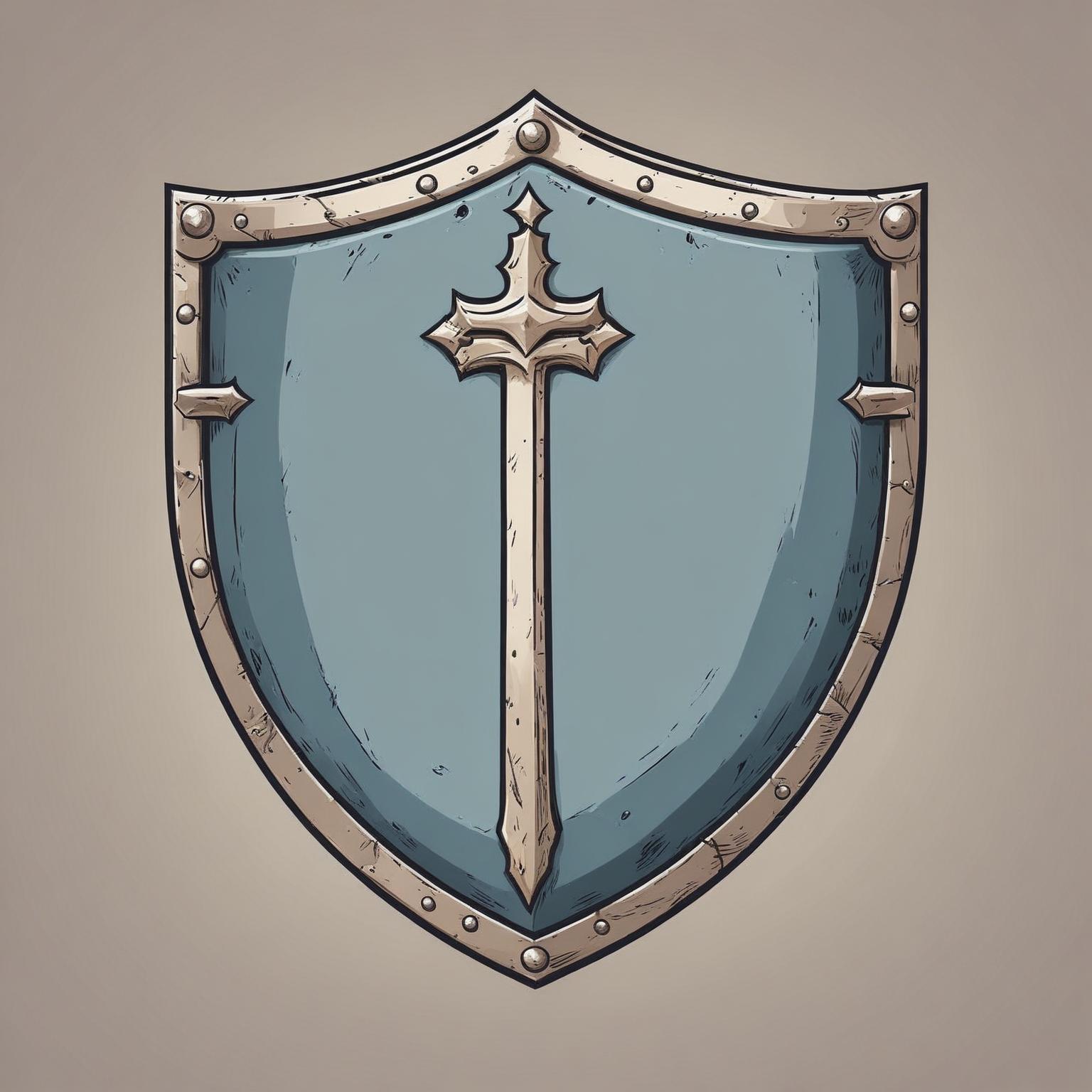 Medieval shield with sword Medieval shield with sword