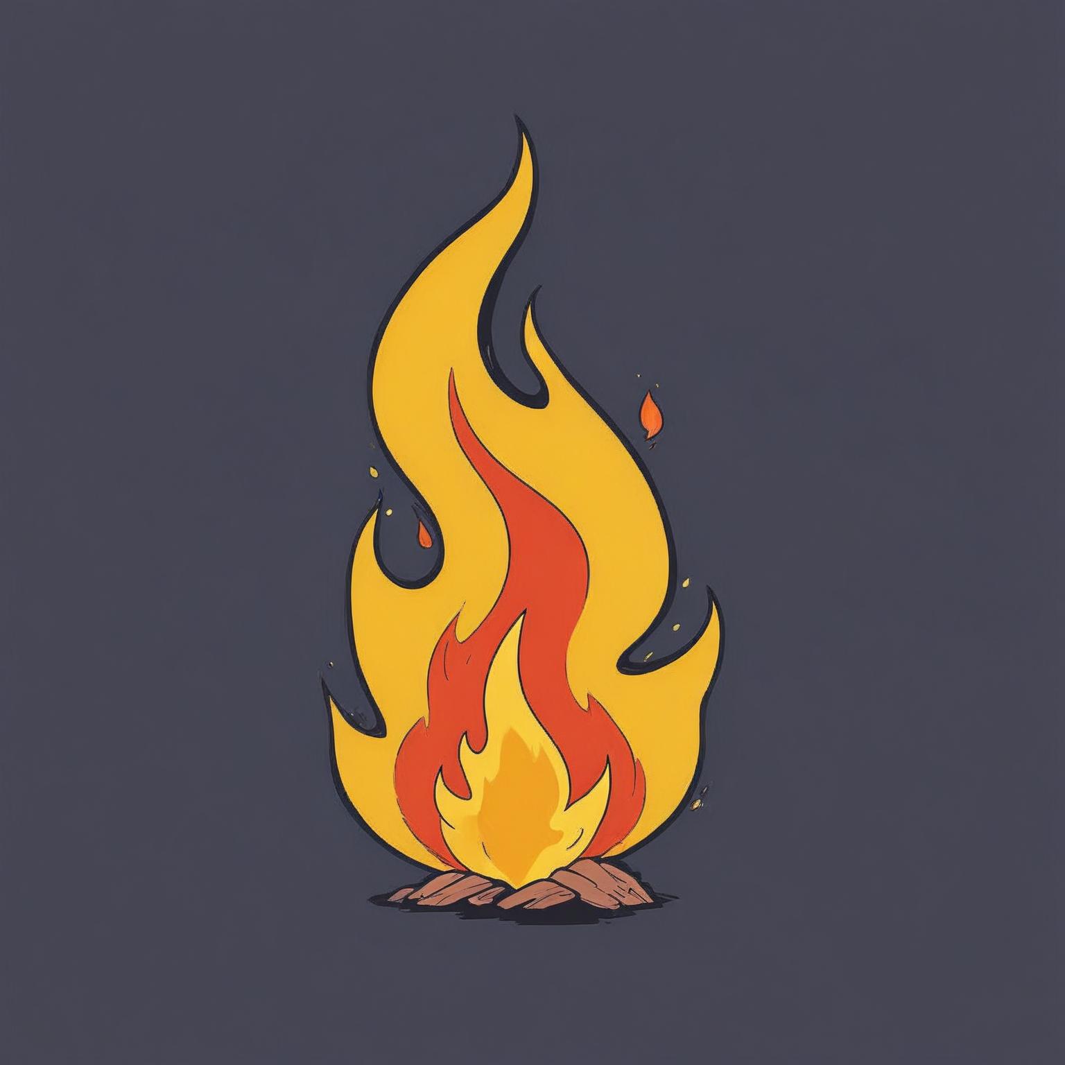 Cartoon fire illustration Cartoon fire illustration