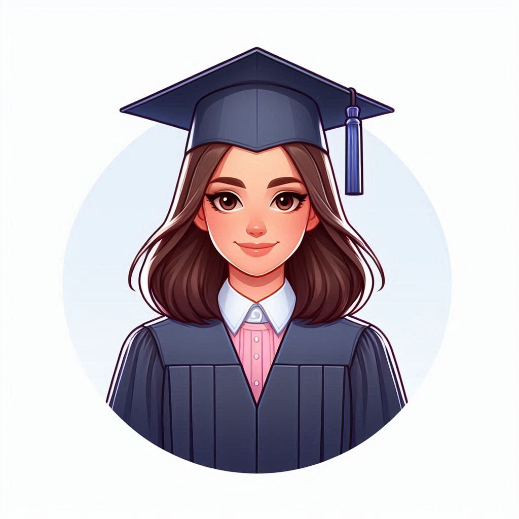 Graduate woman in cap and gown Graduate woman in cap and gown