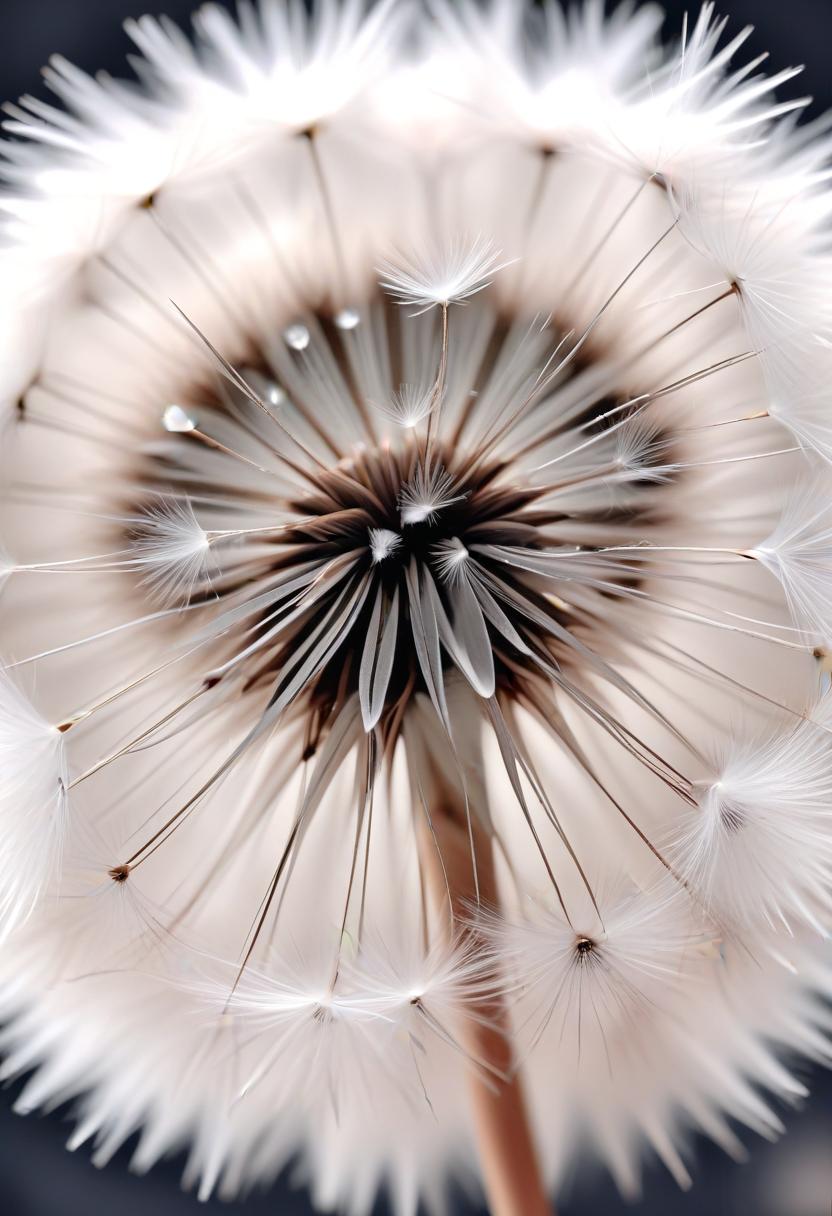 Close-up of dandelion seed head in natural light Close-up of dandelion seed head in natural light