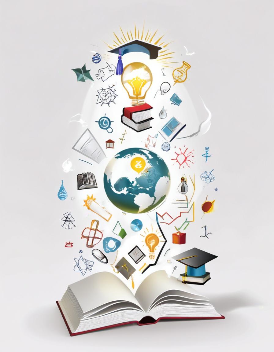 Creative illustration of education and knowledge exchange Creative illustration of education and knowledge exchange
