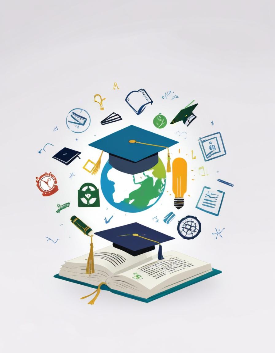 Graduation concepts with globe and educational elements Graduation concepts with globe and educational elements