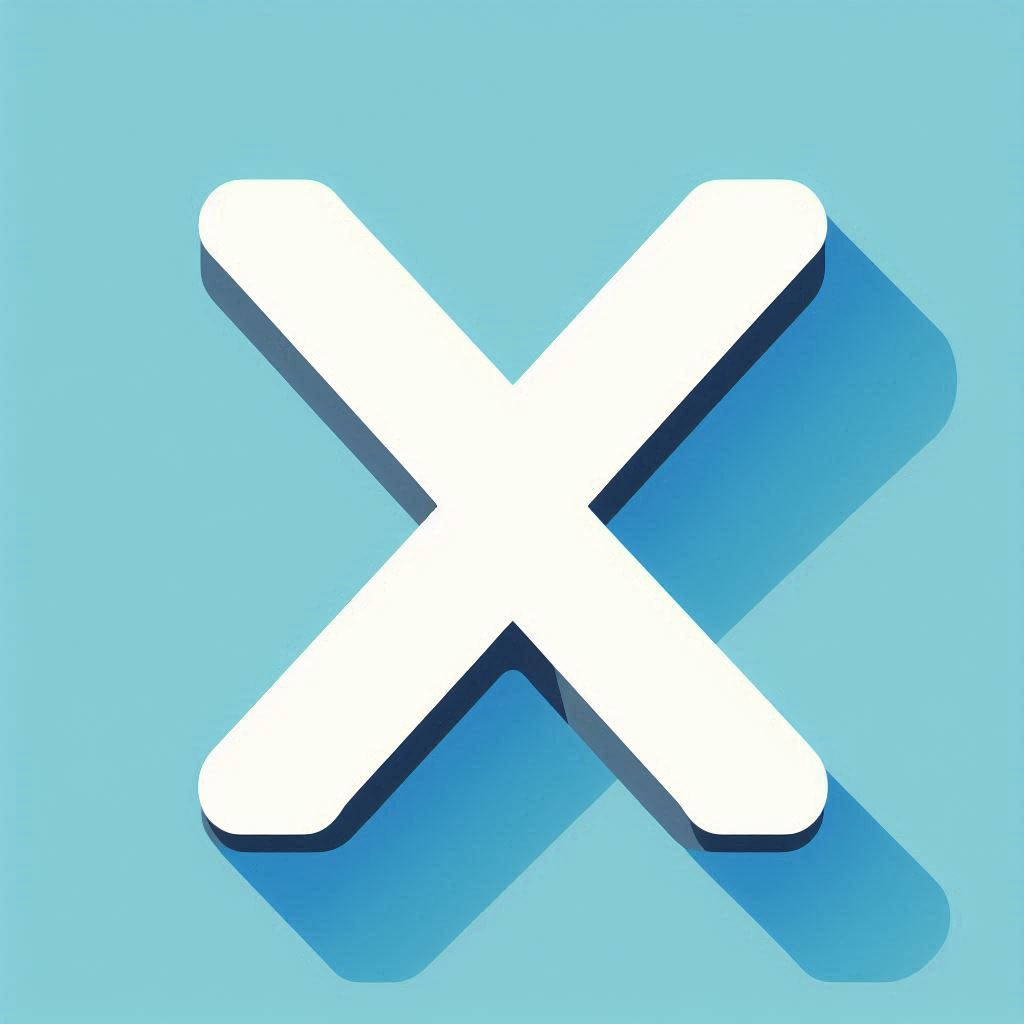 Bold white cross symbol on light blue background Bold white cross symbol on light blue background