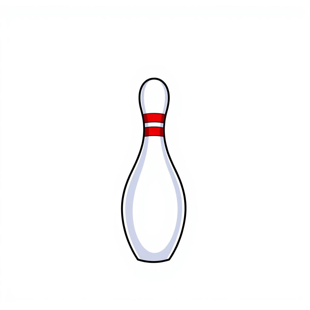 Bowling pin illustration on white background Bowling pin illustration on white background