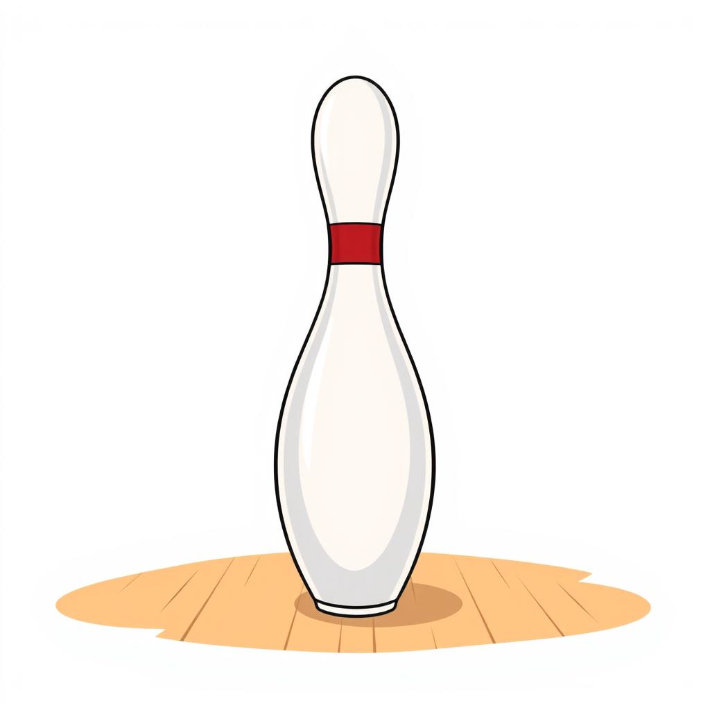 Bowling pin on lane with wooden floor Bowling pin on lane with wooden floor