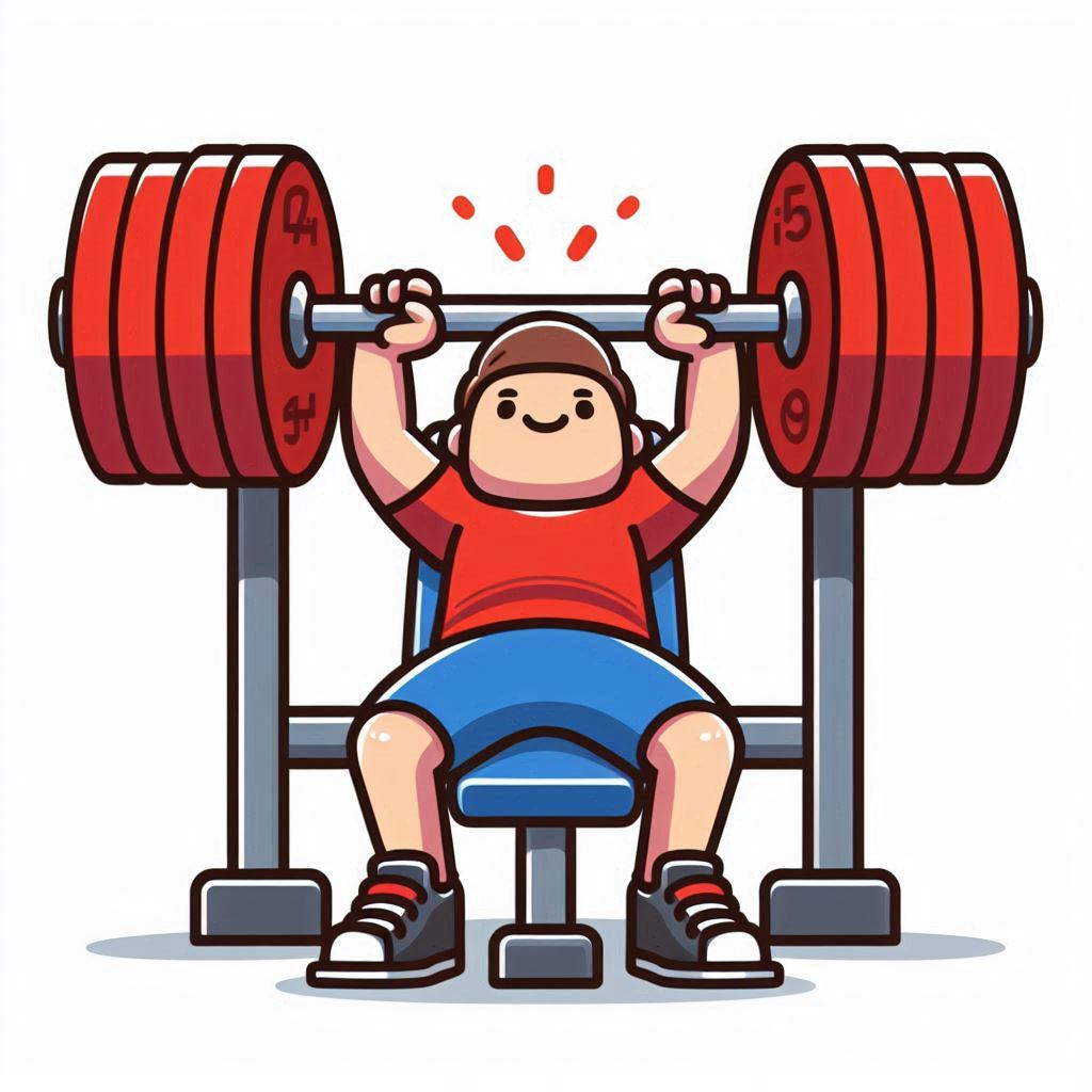 Young boy lifting weights in gym setting Young boy lifting weights in gym setting