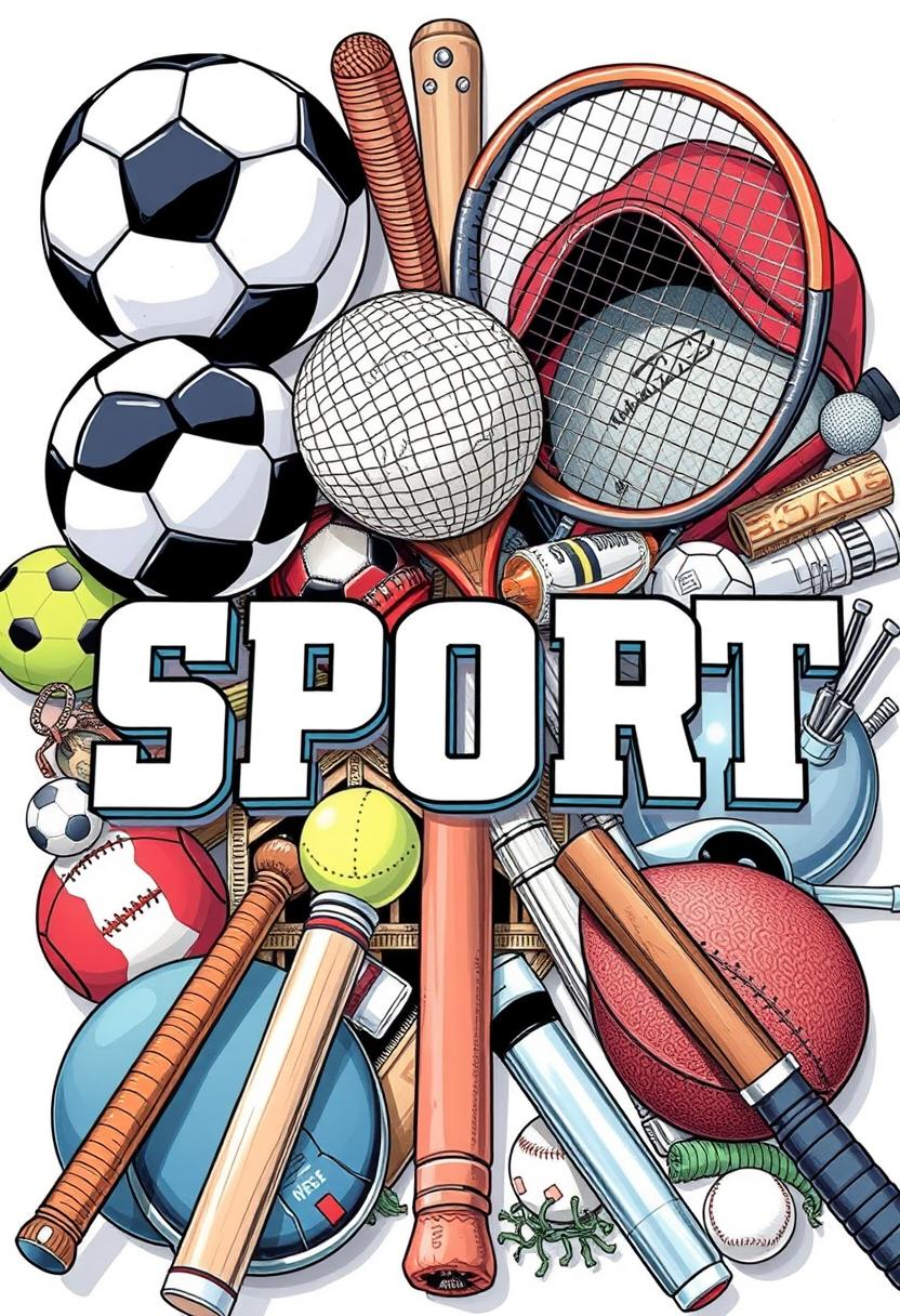 Various sports equipment and balls in colorful display