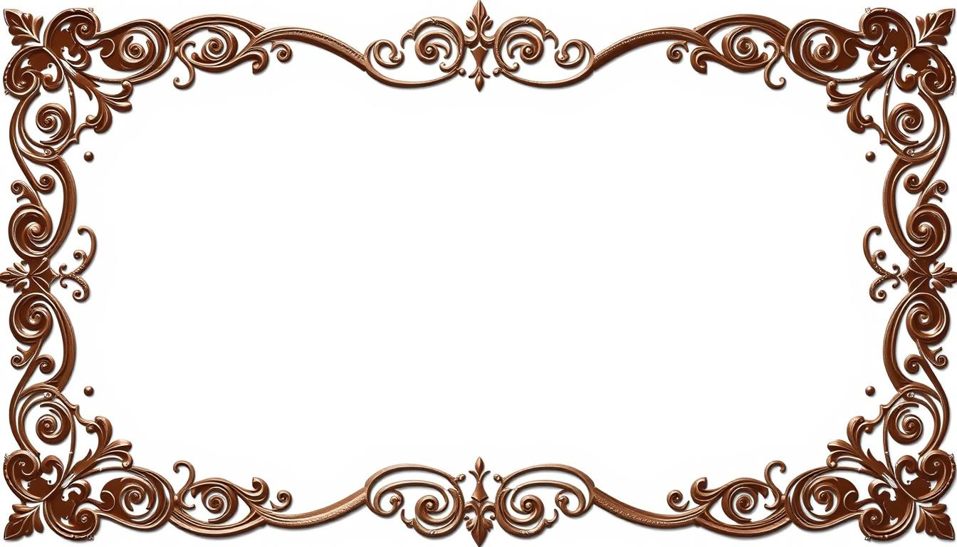 Decorative ornate frame design with elegant swirls Decorative ornate frame design with elegant swirls