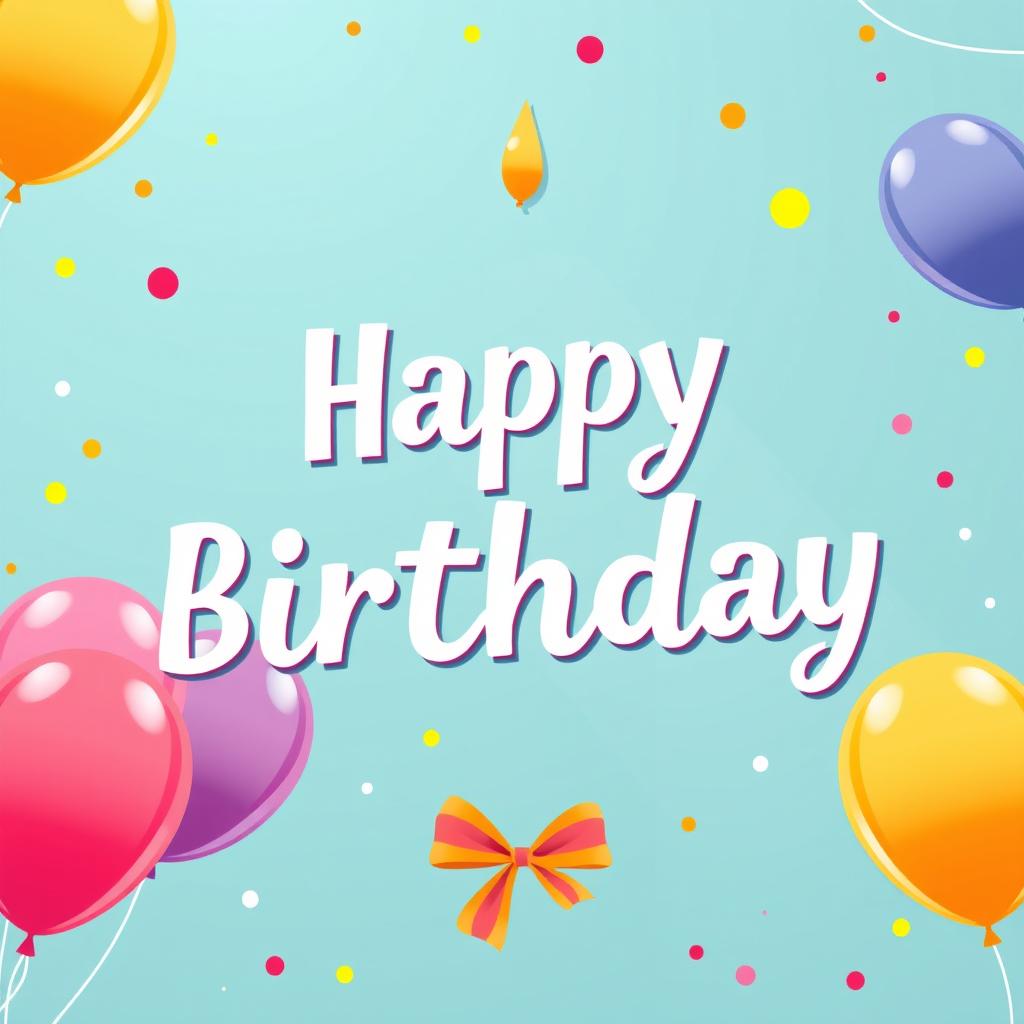 Happy birthday card with balloons Happy birthday card with balloons