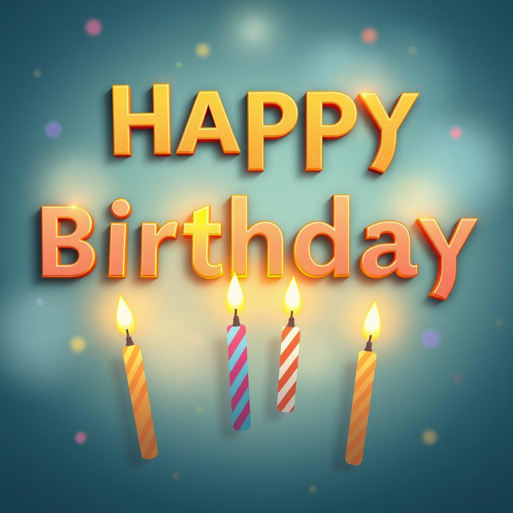 Happy birthday card with candles Happy birthday card with candles