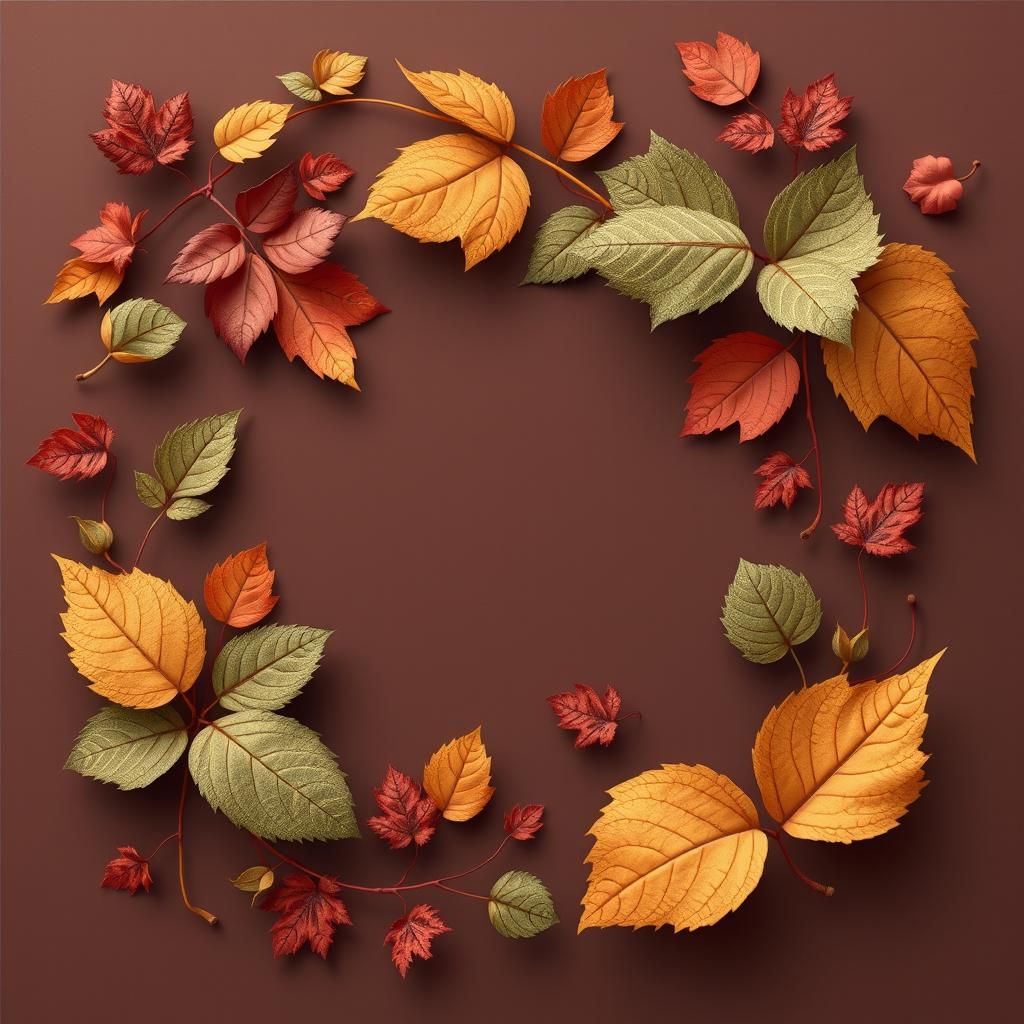 Autumn leaves frame Autumn leaves frame