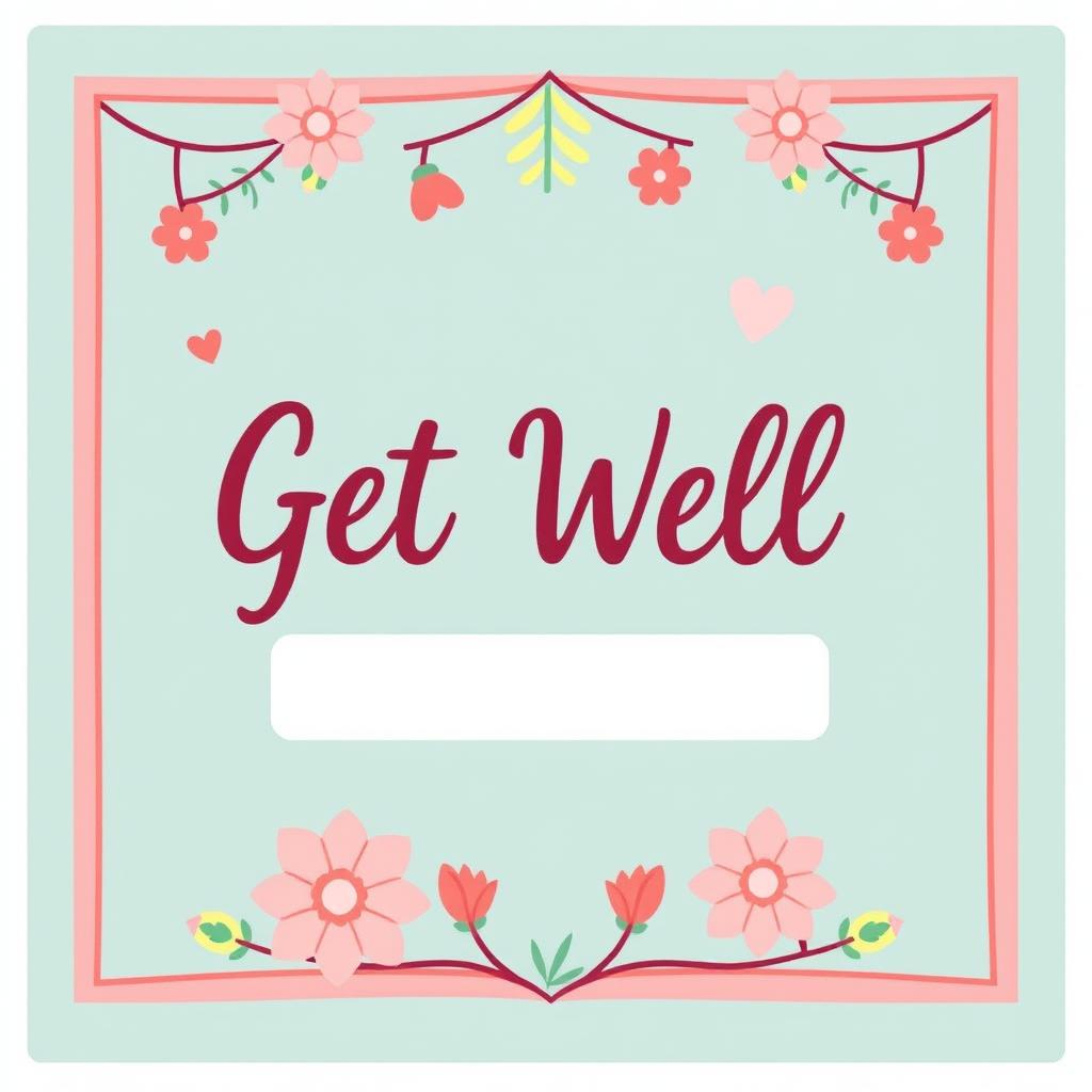 Get well card with flowers Get well card with flowers