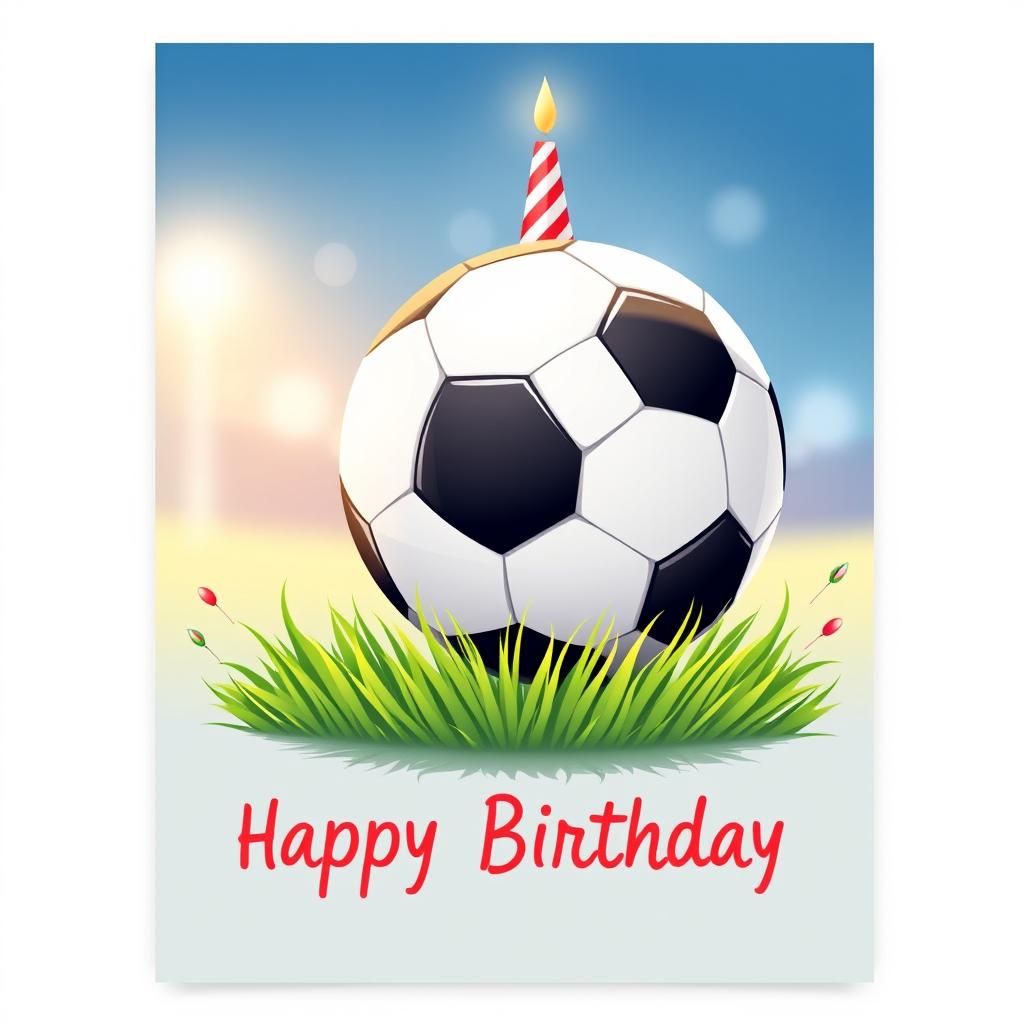 Soccer ball birthday card Soccer ball birthday card