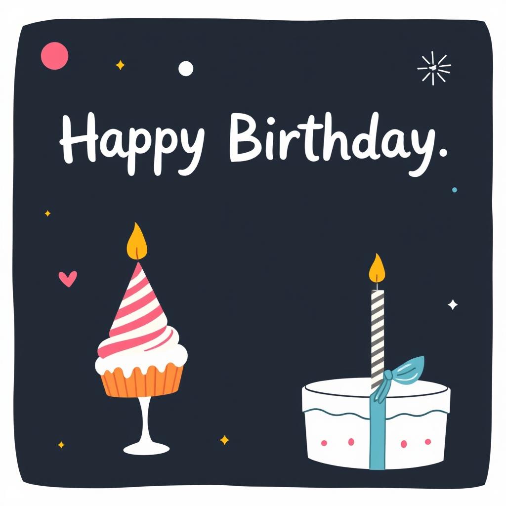 Happy birthday card with cakes Happy birthday card with cakes