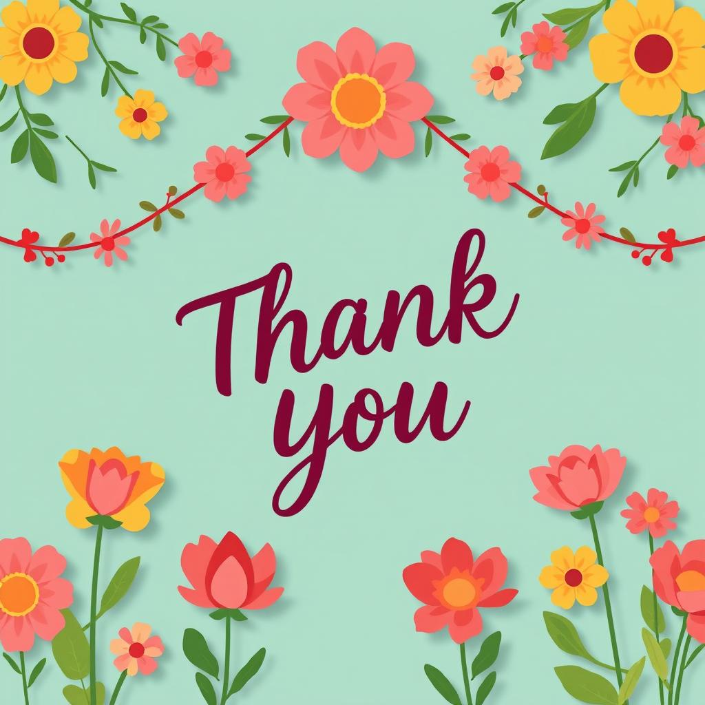 Floral thank you card Floral thank you card