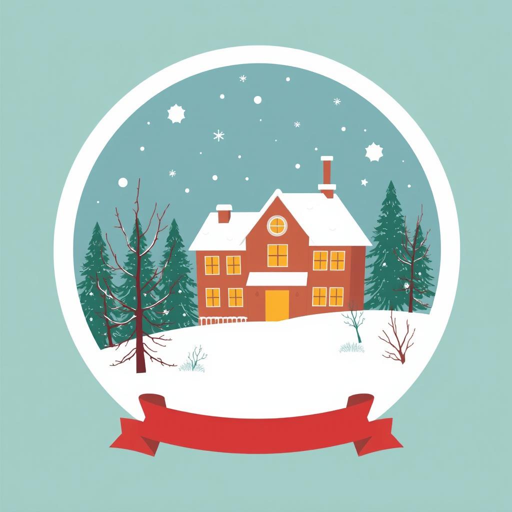 A snowy house in a winter scene A snowy house in a winter scene