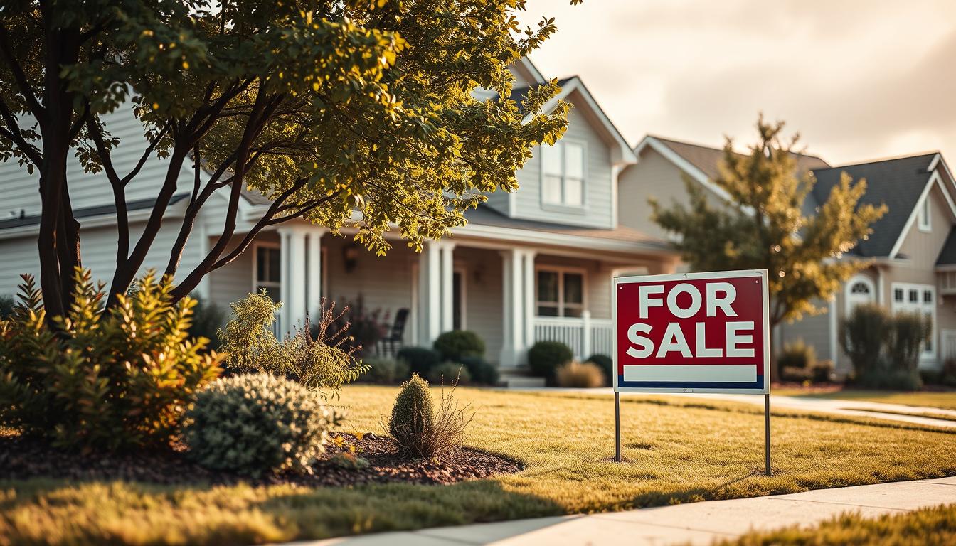 House for sale in a suburban neighborhood House for sale in a suburban neighborhood