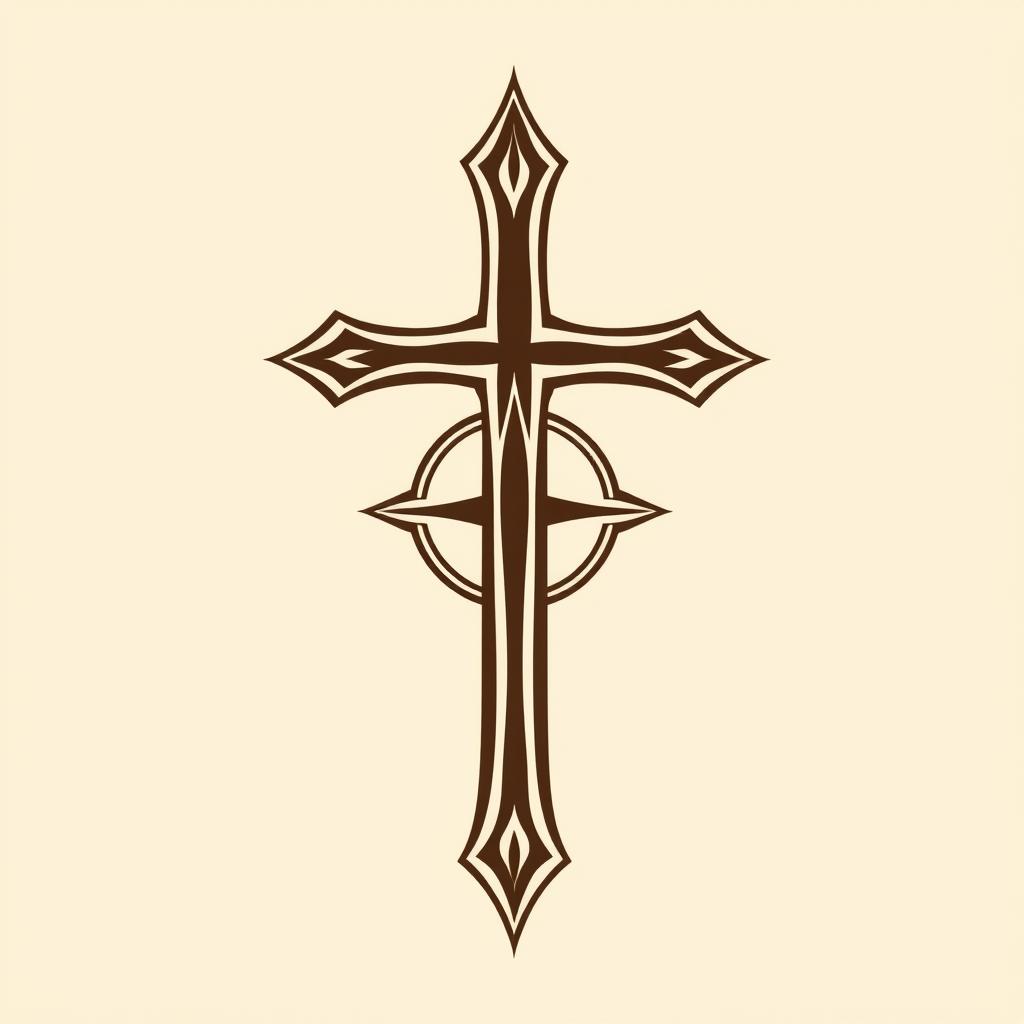 Ornate christian cross design Ornate christian cross design