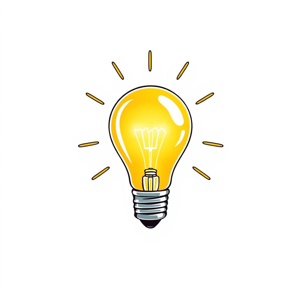 A yellow light bulb A yellow light bulb