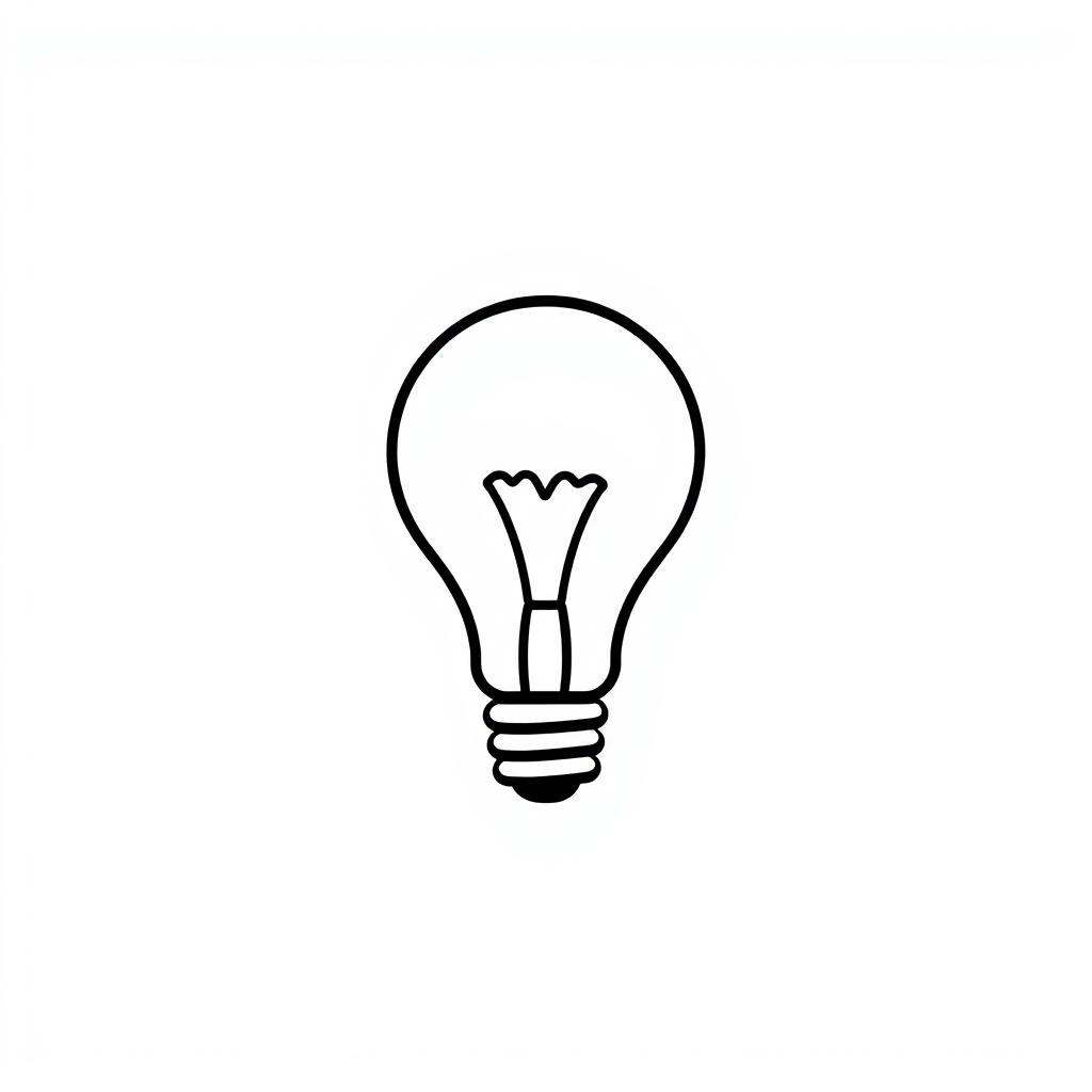 A simple lightbulb illustration A simple lightbulb illustration