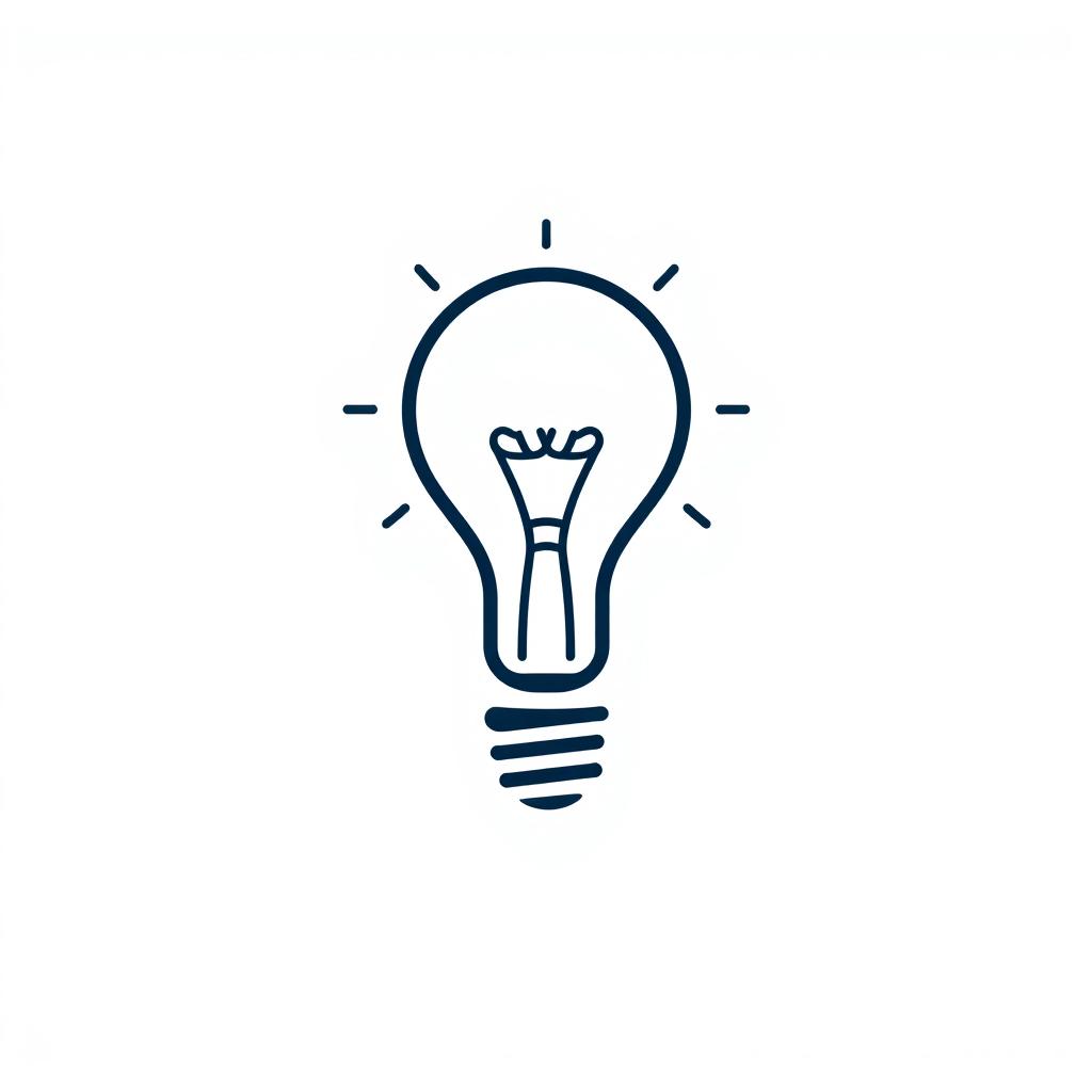 A simple light bulb illustration A simple light bulb illustration