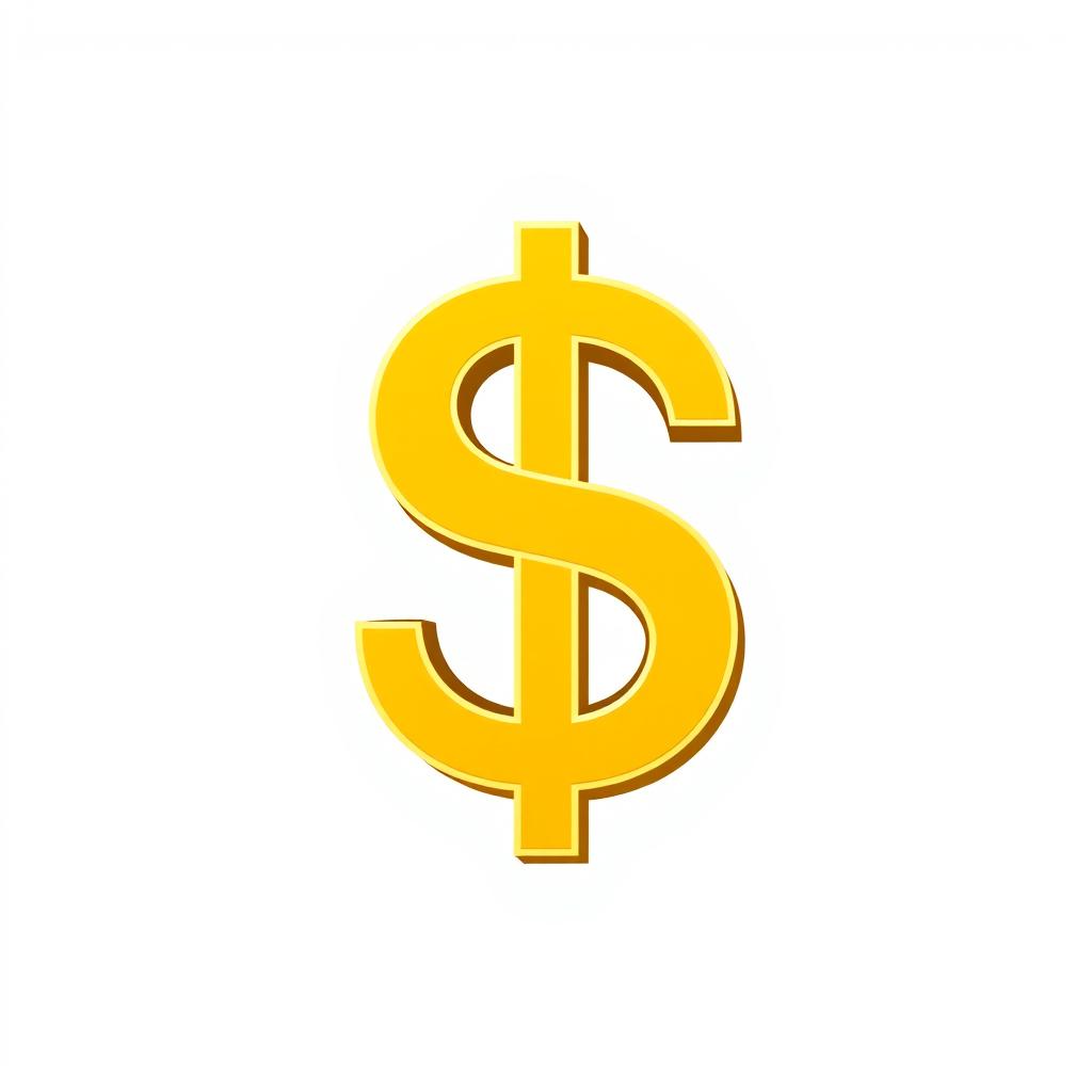 Golden dollar sign Golden dollar sign