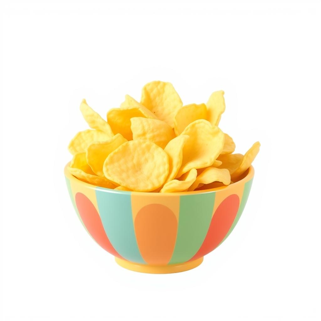 A bowl of corn chips A bowl of corn chips