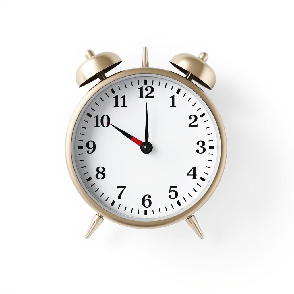 An alarm clock set to 12 o'clock An alarm clock set to 12 o'clock