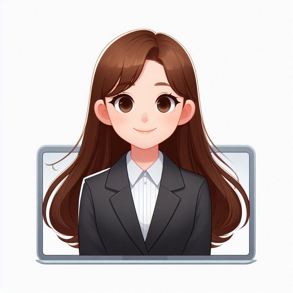 A woman smiles from a laptop screen A woman smiles from a laptop screen