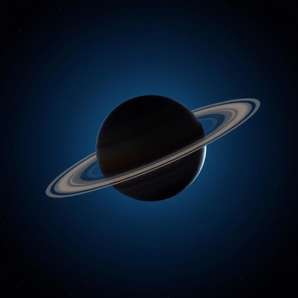 Saturn with its rings in space Saturn with its rings in space