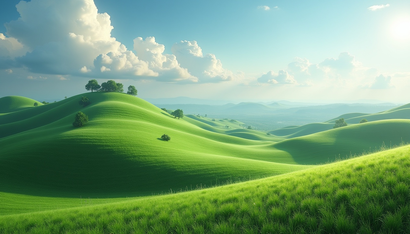 Rolling hills under a clear sky Rolling hills under a clear sky