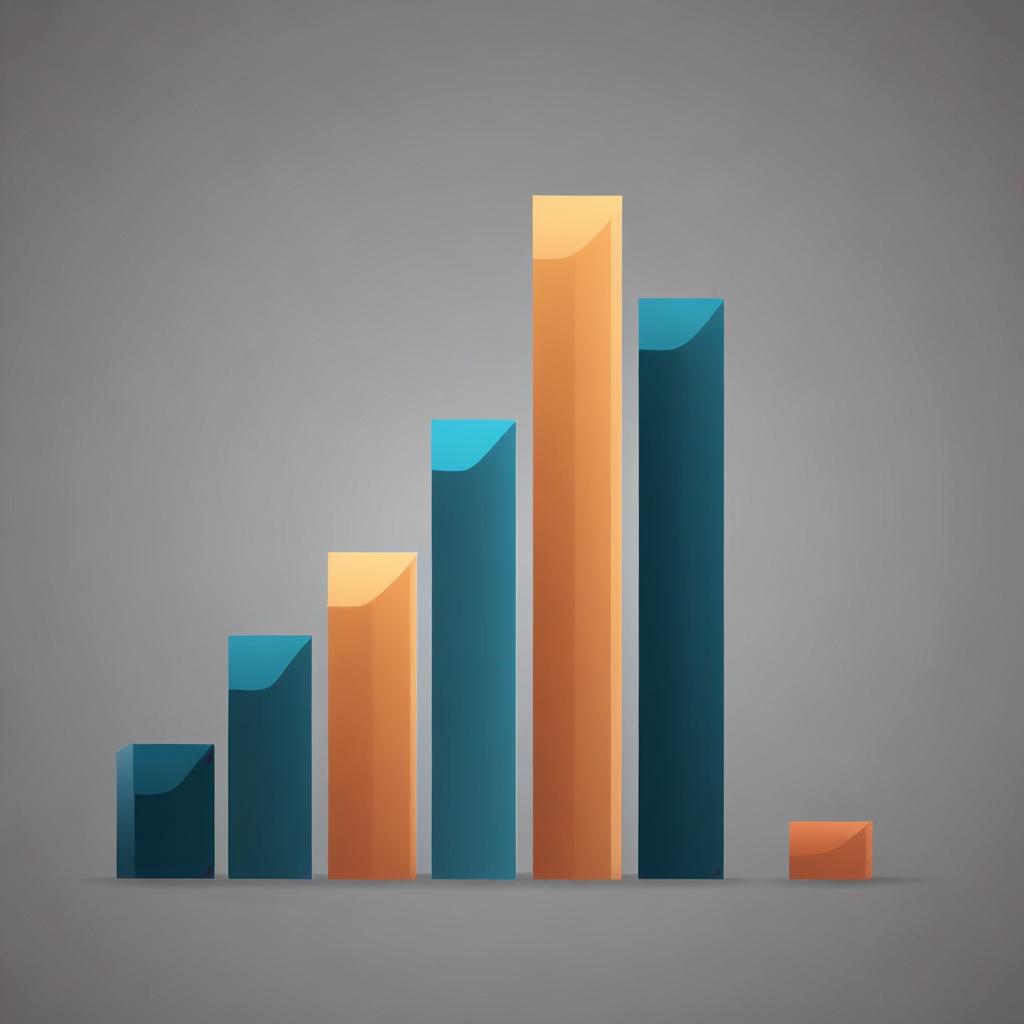A simple bar graph showing increasing data A simple bar graph showing increasing data