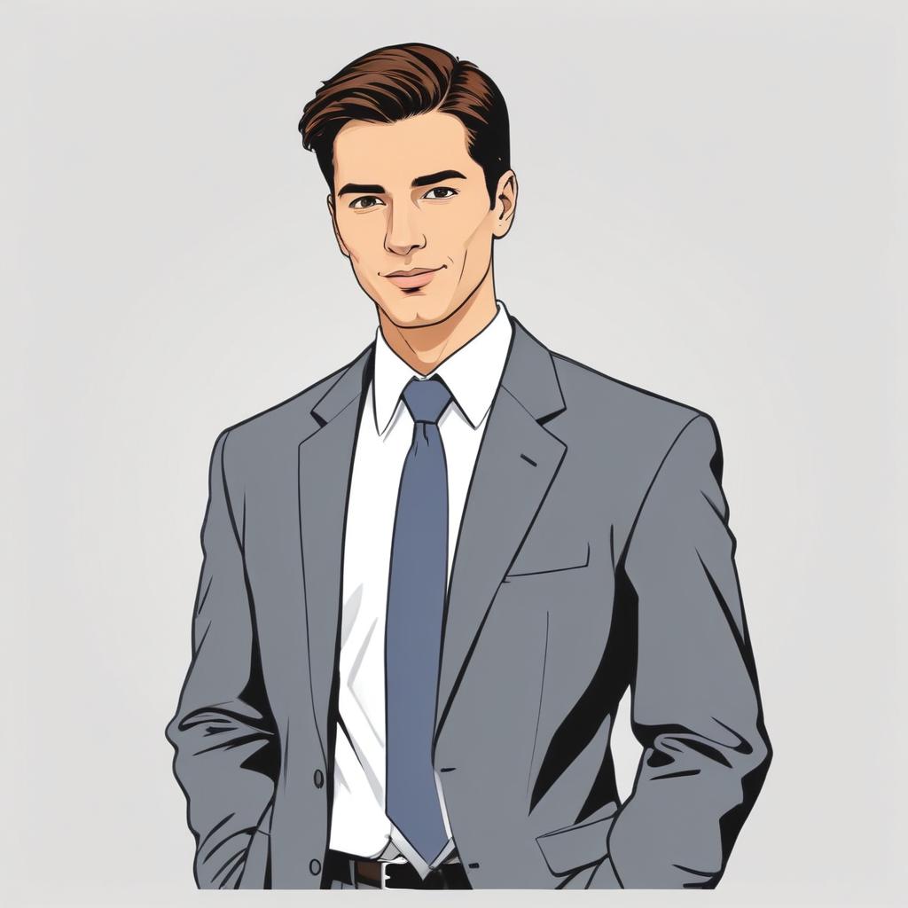 A man in a suit stands with his hands in his pockets A man in a suit stands with his hands in his pockets