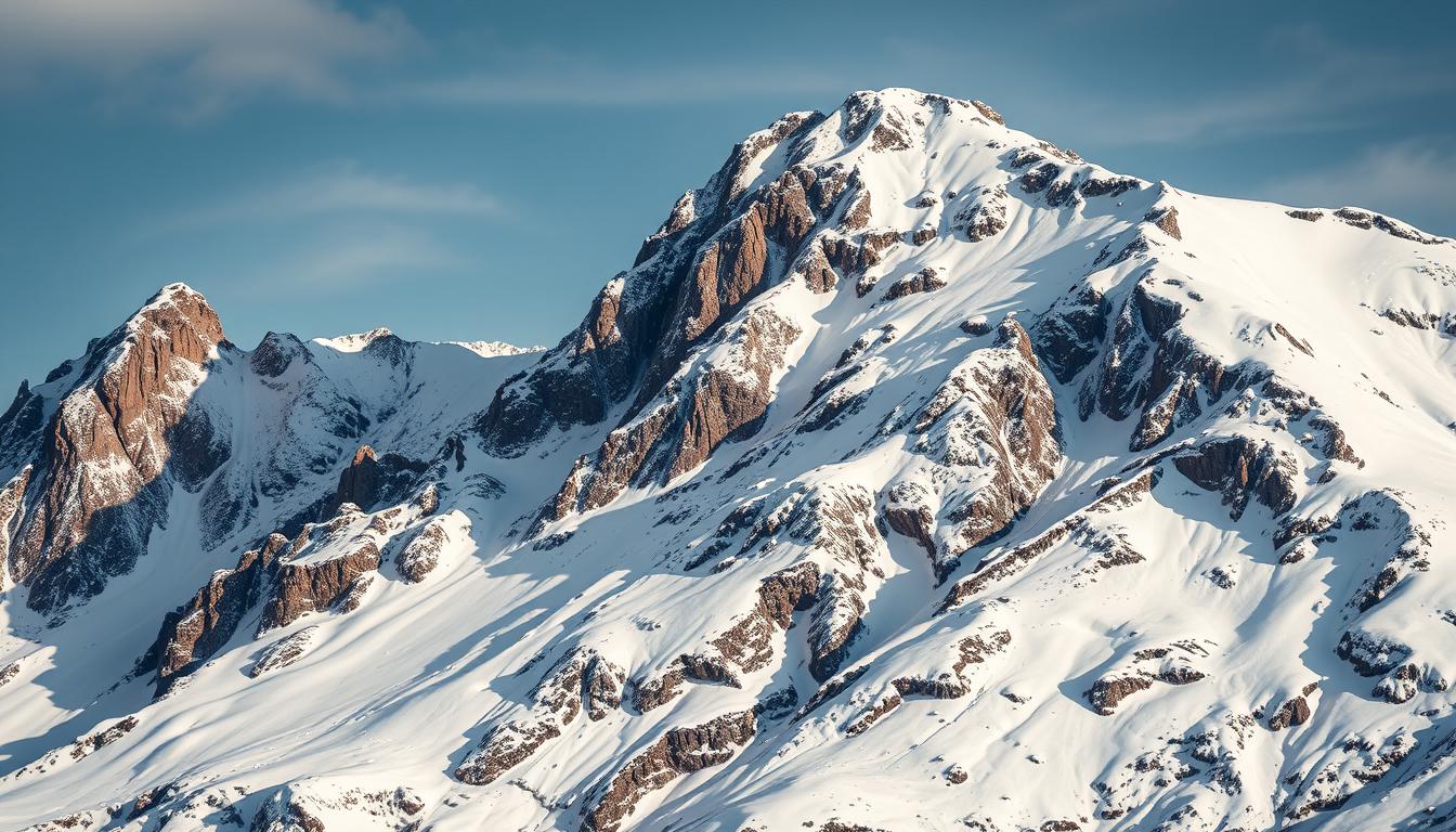 Snowy mountain peaks in the caucasus mountains Snowy mountain peaks in the caucasus mountains