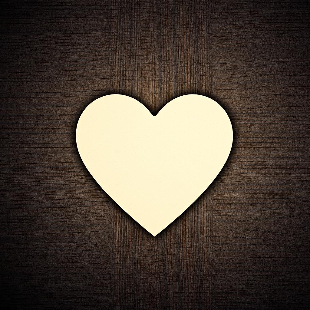A white heart on a wooden background A white heart on a wooden background