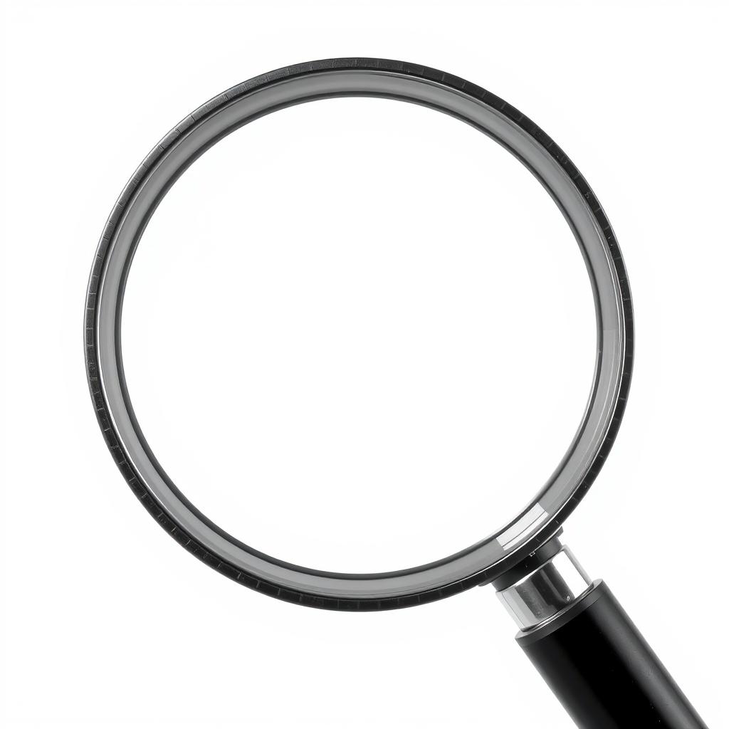 A magnifying glass isolated on a white background A magnifying glass isolated on a white background