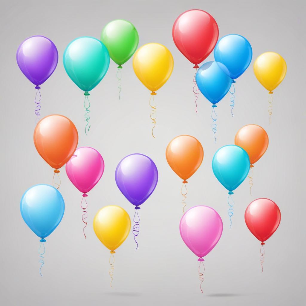 Colorful balloons float in the air Colorful balloons float in the air