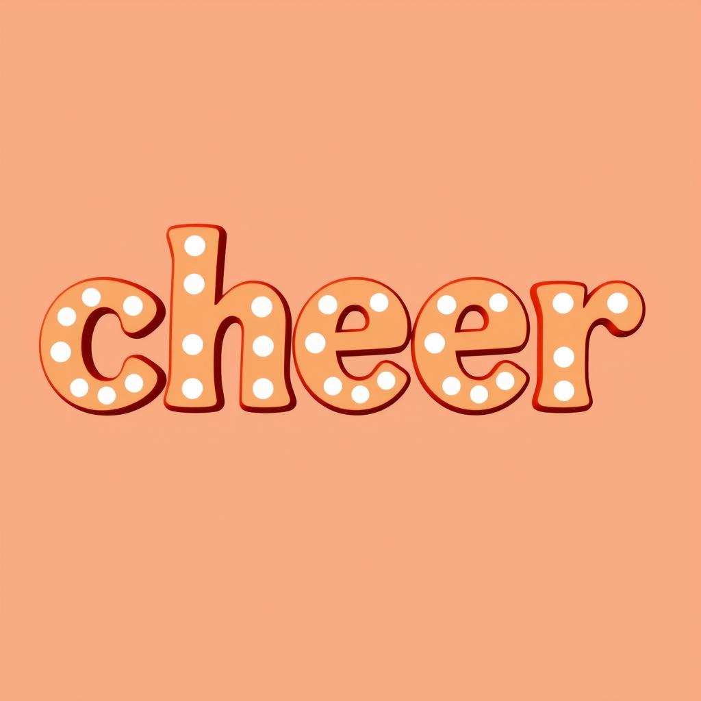 Cheer spelled out in 3d letters Cheer spelled out in 3d letters