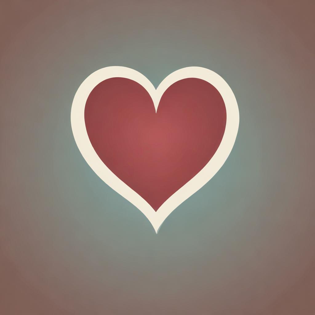 A red heart with a white outline on a green background A red heart with a white outline on a green background