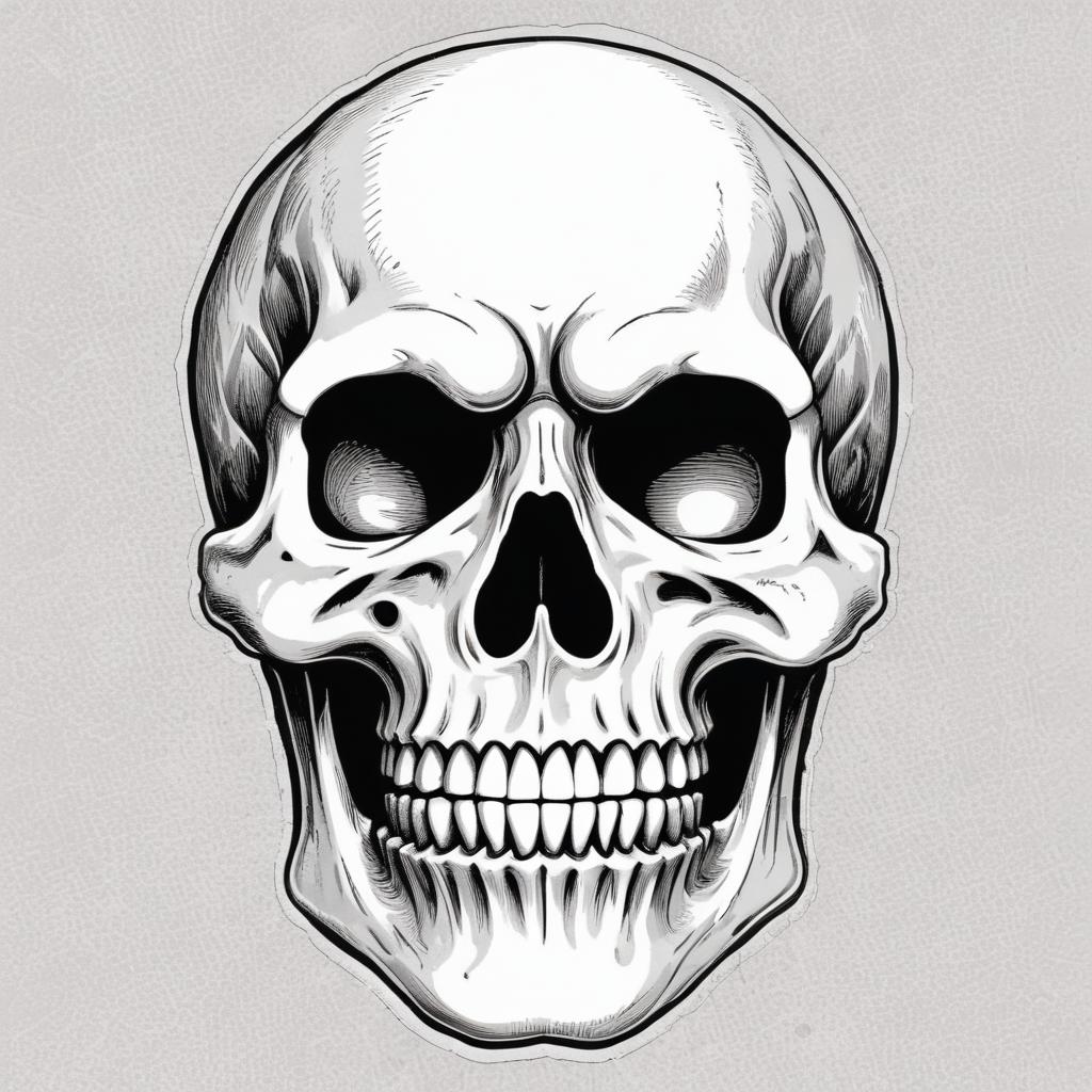 A detailed skull illustration A detailed skull illustration