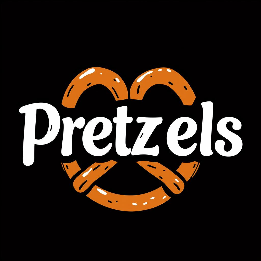 A pretzel logo on a black background A pretzel logo on a black background