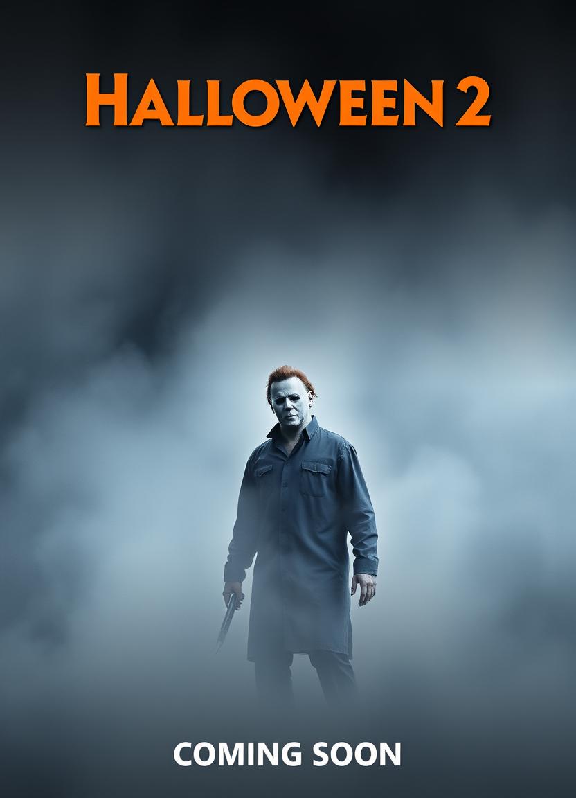 The poster for halloween 2 features the iconic villain The poster for halloween 2 features the iconic villain