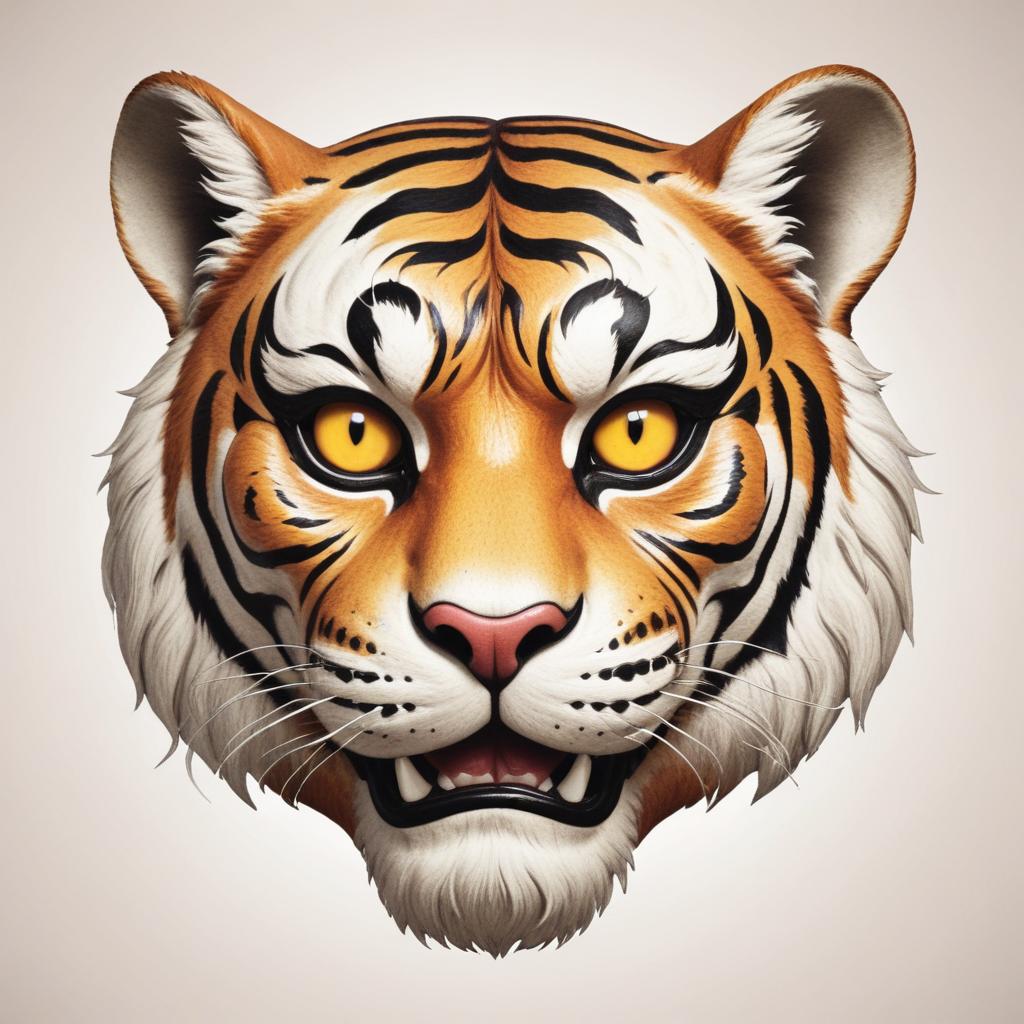 A tiger's face stares intently A tiger's face stares intently