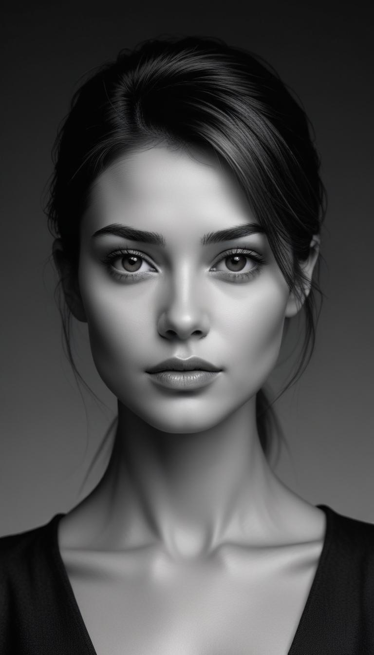 A woman looks directly at the camera A woman looks directly at the camera