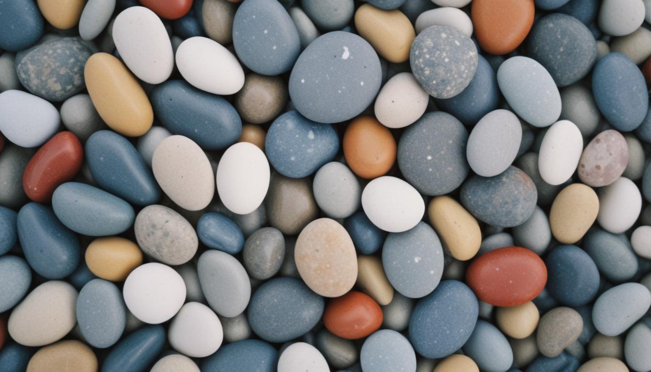 Smooth stones on a beach Smooth stones on a beach