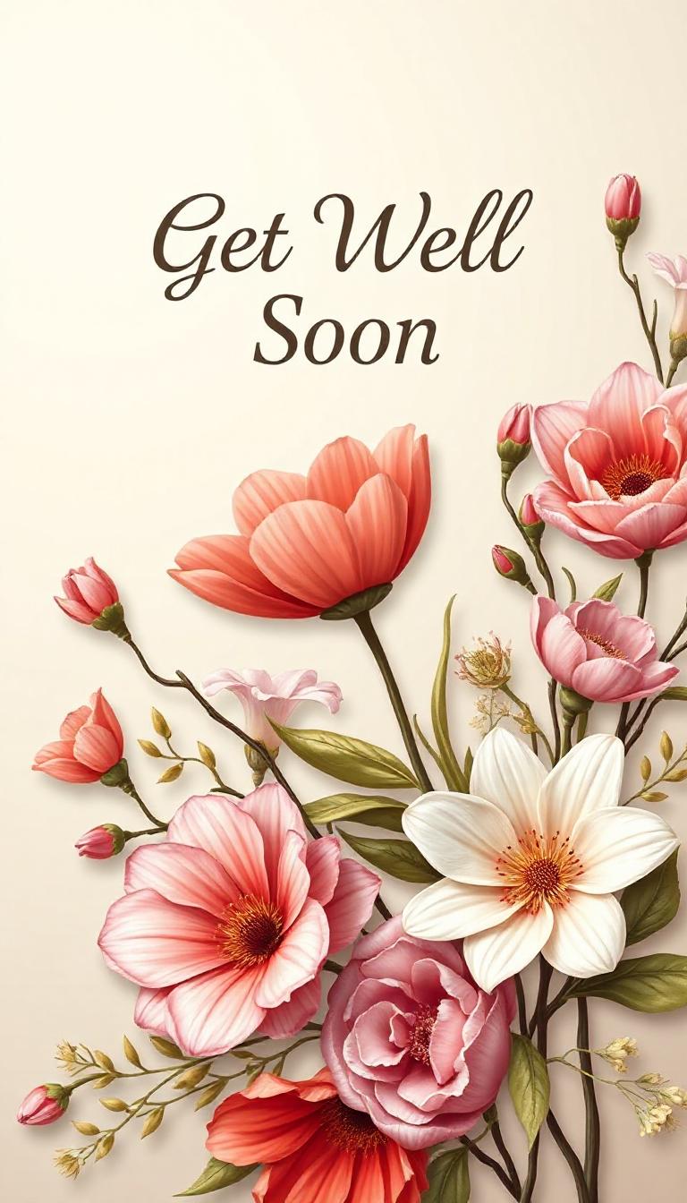 Get well soon with these beautiful flowers Get well soon with these beautiful flowers