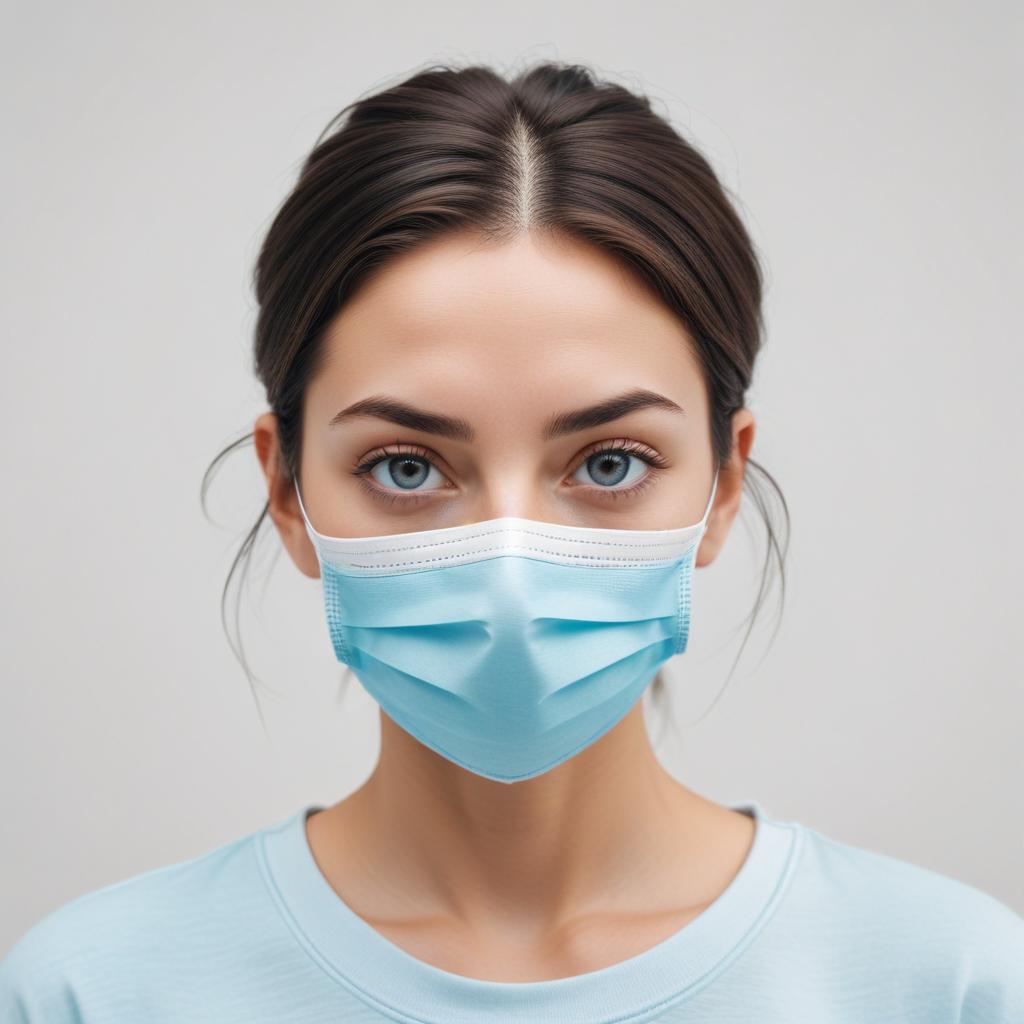 A woman wearing a face mask A woman wearing a face mask